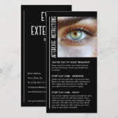 Lash Nazorg Zwart & Wit Modern Woman Eye Look Bedankkaart (Voorkant / Achterkant)