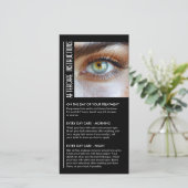 Lash Nazorg Zwart & Wit Modern Woman Eye Look Bedankkaart (Staand voorkant)