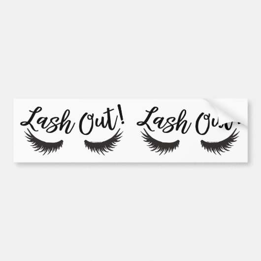 Lash out Eyelashes Lash Salon Makeup Artiest Bumpersticker (Voorkant)