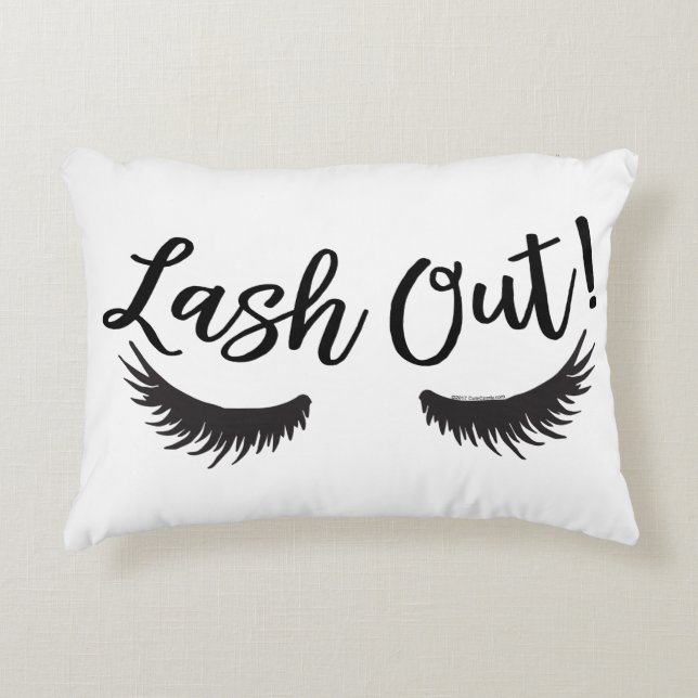 Lash out Eyelashes Lash Salon Makeup Artiest Decoratief Kussen (Voorkant)