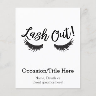 Lash out Eyelashes Lash Salon Makeup Artiest Flyer