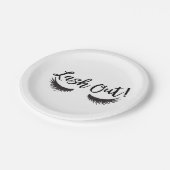 Lash out Eyelashes Lash Salon Makeup Artiest Papieren Bordje (Gekanteld)