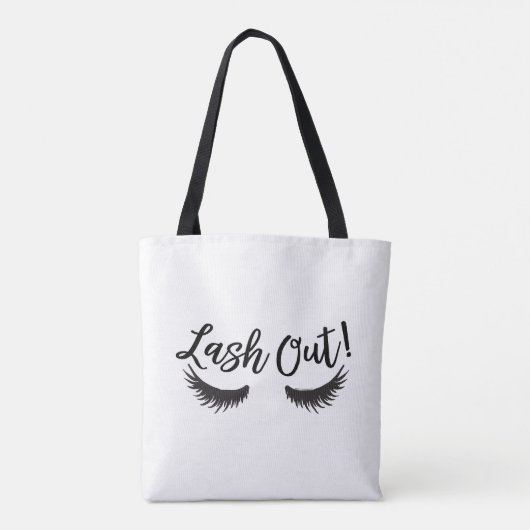 Lash out Eyelashes Lash Salon Makeup Artiest Tote Bag (Achterkant)