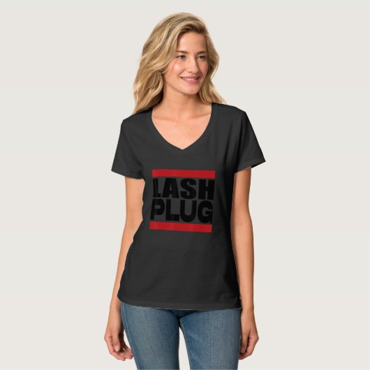 Lash Plug Lash Tech Lash Artist Eyelash T-shirt (Voorkant volledig)