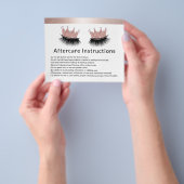 Lash Queen Eyelash Extensions Roos Gold Aftercare Flyer (Hand)