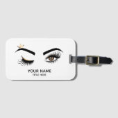 Lash Queen Wink Eye Make-up Artist Lange wimpers Bagagelabel (Voorkant (horizontaal))