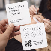 Lash Rewards Loyalty Card met QR-code Vierkante Visitekaartje