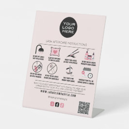 Lash Salon Eyelash Extension Aftercare Installatio Reclamebord Met Voetstuk