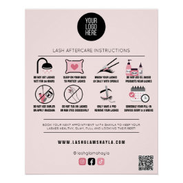 Lash Salon Eyelash Extension Instruction Perfect Poster