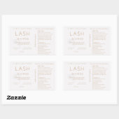 Lash shampoo flesetiket rechthoekige sticker (Vel)