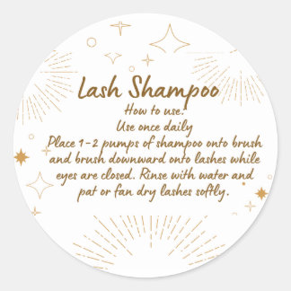 Lash Shampoo Label