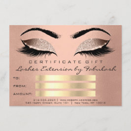 Lash Skin Roos Gold Makeup Artist Certificate Gift