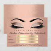 Lash Skin Roos Gold Makeup Artist Certificate Gift (Voorkant / Achterkant)
