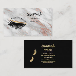 Lash Specialist Eye Lashes Monogram Marmer Visitekaartje