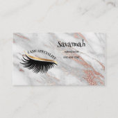 Lash Specialist Eye Lashes Monogram Marmer Visitekaartje (Voorkant)