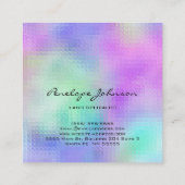 Lash Specialist Paars en Blue Elegant Abstract Vierkante Visitekaartje (Achterkant)