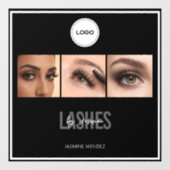 Lash Studio Elegante Fotocollage Logo Raamsticker (Vel)