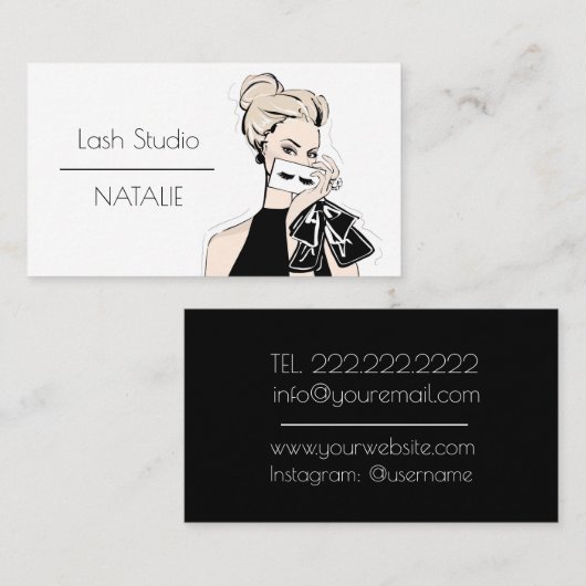 Lash Studio Visitekaartje (Voorkant / Achterkant)