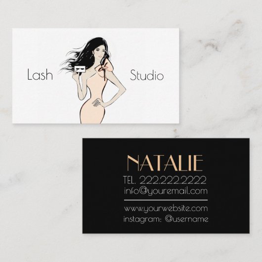 Lash Studio Visitekaartje (Voorkant / Achterkant)