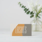 Lash Stylist Earth Tones Retro Visitekaartje (Staand voorkant)