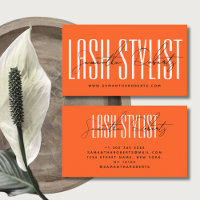 Lash stylist modern typografie script neon sinaasa