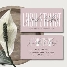 Lash stylist moderne typografie neutraal roze