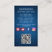 Lash stylist moderne typografie script luxe foto visitekaartje (Achterkant)