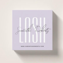 Lash stylist moderne typografie script paarse vier