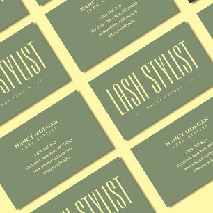 Lash Stylist Sage Green Visitekaartje