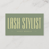 Lash Stylist Sage Green Visitekaartje (Voorkant)