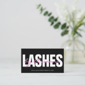 Lash Tech Eyelash Extensions Lashes Boutique Neon  Visitekaartje (Staand voorkant)