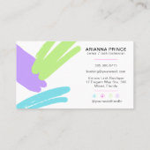 Lash Tech Eyelash Extensions Lashes Boutique Neon  Visitekaartje (Achterkant)