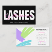 Lash Tech Eyelash Extensions Lashes Boutique Neon  Visitekaartje (Voorkant / Achterkant)