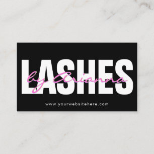 Lash Tech Eyelash Extensions Lashes Boutique Neon  Visitekaartje