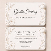 Lash Tech Floral Visitekaartje