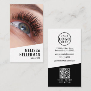 Lash Tech Foto Logo Verticaal Visitekaartje