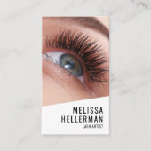 Lash Tech Foto Logo Verticaal Visitekaartje (Voorkant)