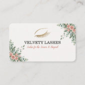 Lash Tech Kerst Botanische Zakelijke Kaart QR Code Visitekaartje (Voorkant)