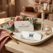 Lash Tech Kerst Botanische Zakelijke Kaart QR Code Visitekaartje