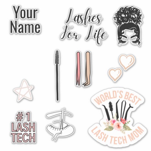 Lash Tech Sticker pack (Voorkant)
