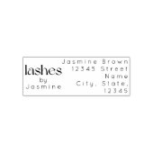Lash Tech Studio Aangepast Retouradres Elegant Zelfinktende Stempel (Design)