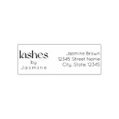 Lash Tech Studio Aangepast Retouradres Elegant Zelfinktende Stempel (Design)
