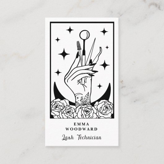 Lash Tech Tarot Visitekaartje (Voorkant)