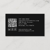 Lash Tech Tarotkaart Zwart Visitekaartje (Achterkant)