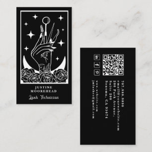 Lash Tech Tarotkaart Zwart Visitekaartje