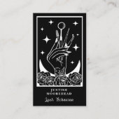 Lash Tech Tarotkaart Zwart Visitekaartje (Voorkant)