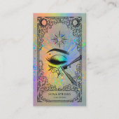 Lash Tech Visitekaartje | Holografische Schoonheid (Voorkant)