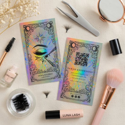 Lash Tech Visitekaartje | Holografische Schoonheid