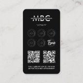 Lash Tech Zwart Roze Make-up Artiest Portfolio Visitekaartje (Achterkant)