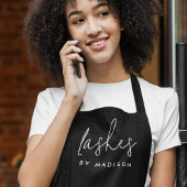 Lash Technician Beauty Esthetician Black Script Schort